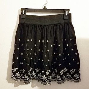 Black&White A-line  Skirt by Rhapsody